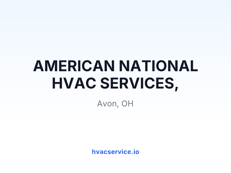 AMERICAN NATIONAL HVAC SERVICES,