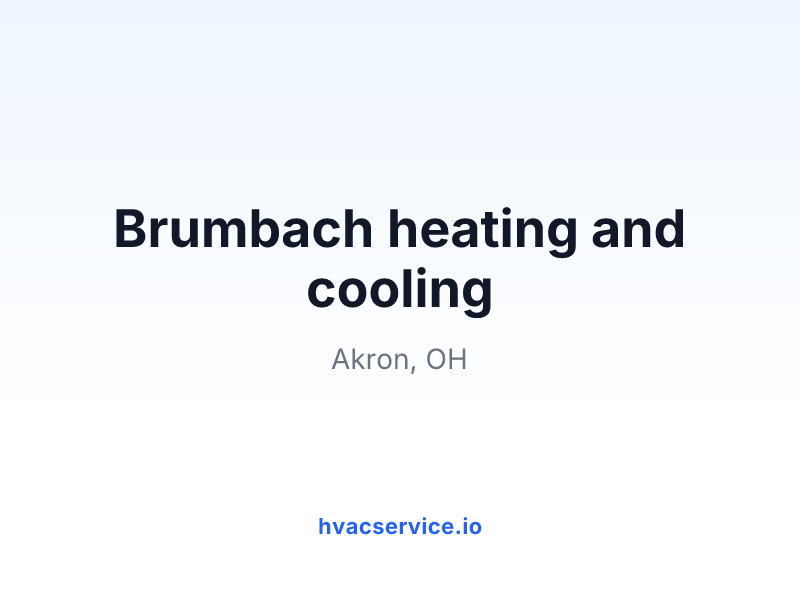 Brumbach heating and cooling