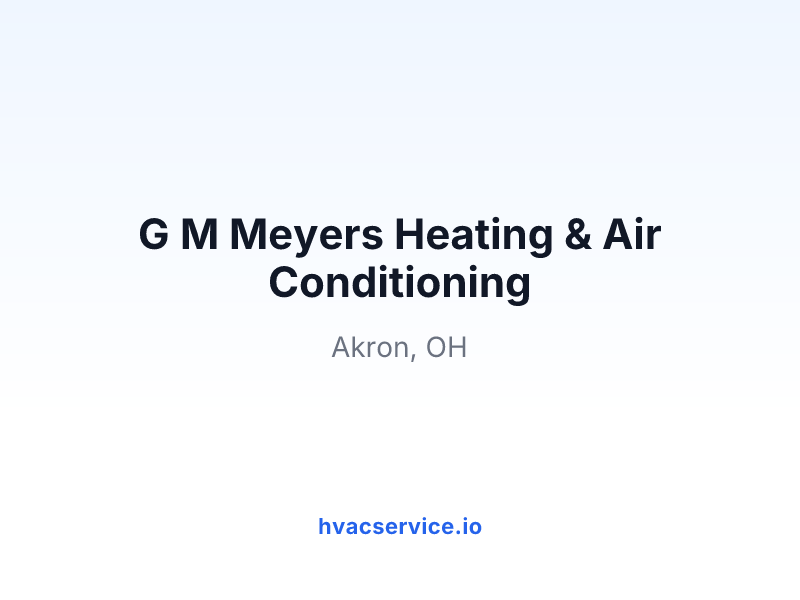 G M Meyers Heating & Air Conditioning