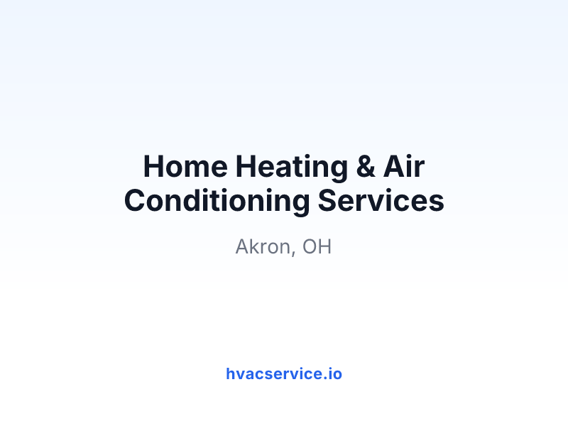 Home Heating & Air Conditioning Services