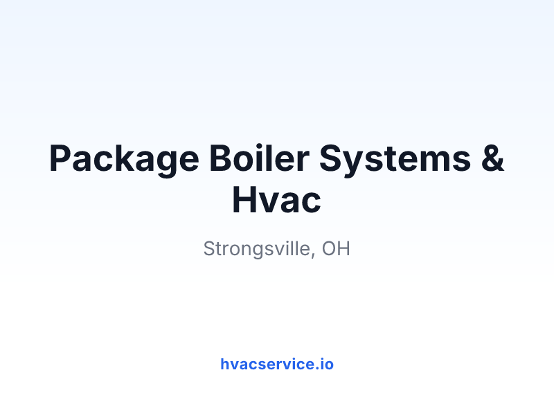 Package Boiler Systems & Hvac