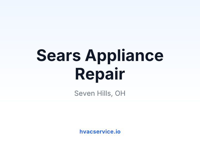 Sears Appliance Repair