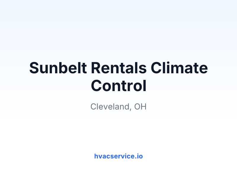 Sunbelt Rentals Climate Control