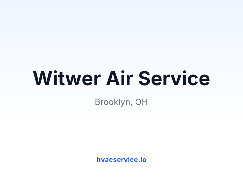 Witwer Air Service