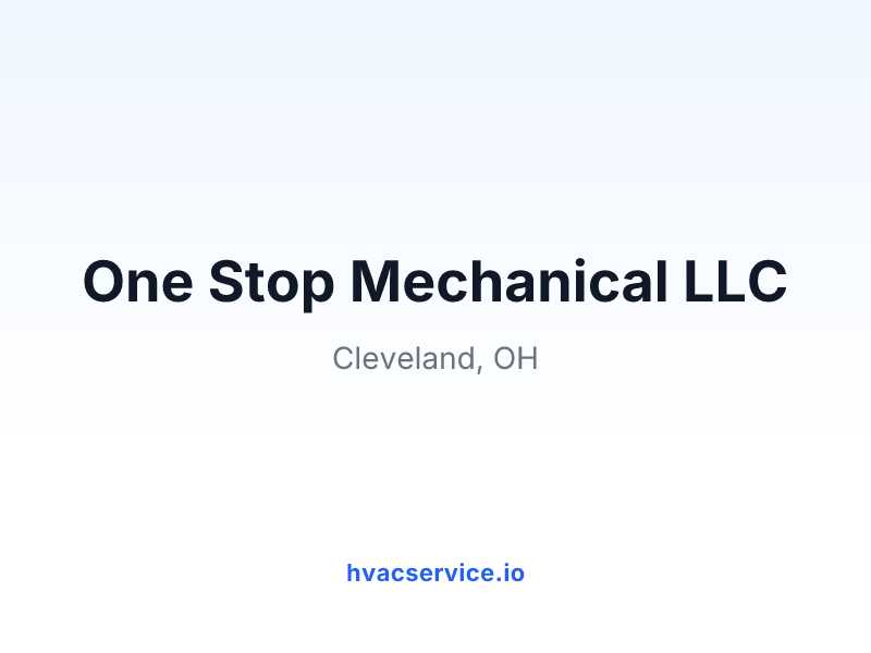 One Stop Mechanical LLC