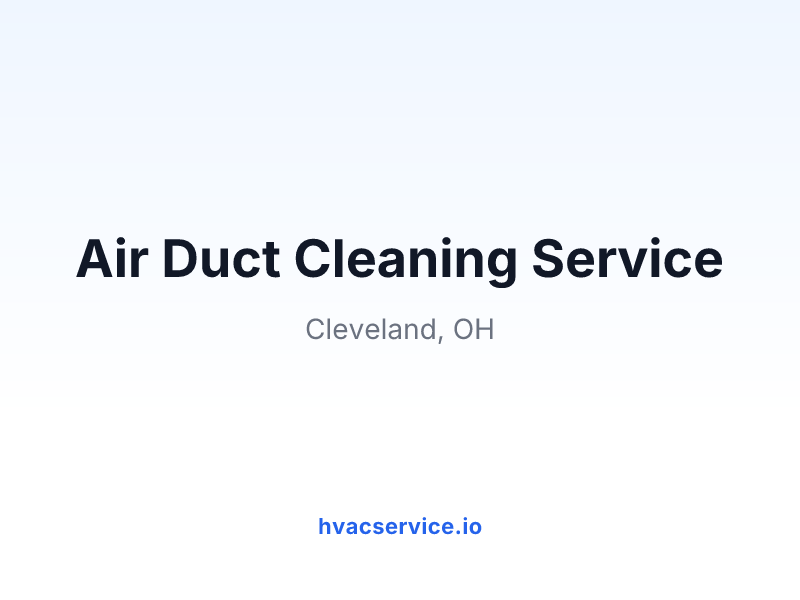 Air Duct Cleaning Service