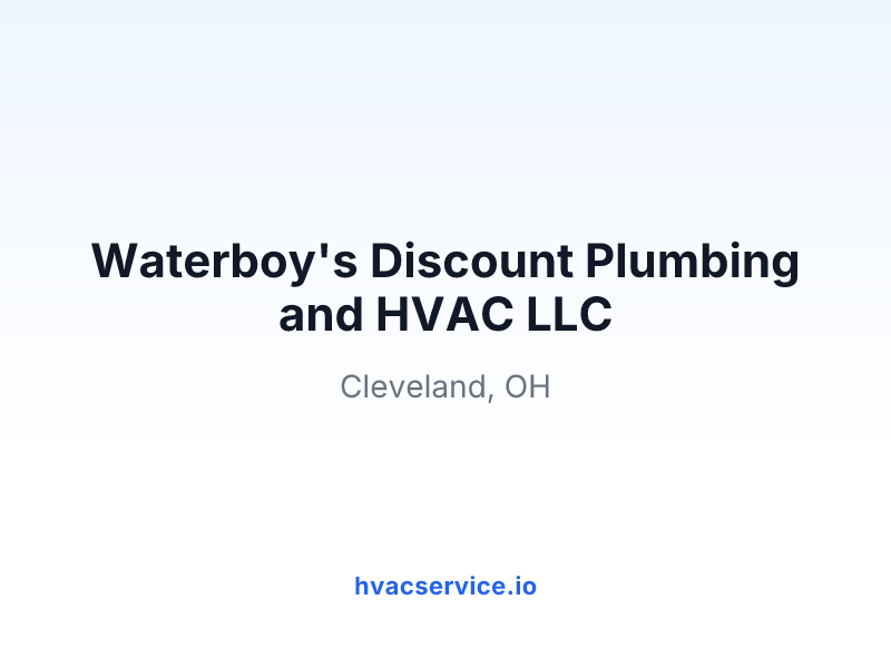 Waterboy's Discount Plumbing and HVAC LLC