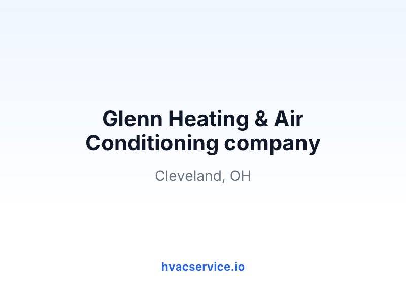 Glenn Heating & Air Conditioning company