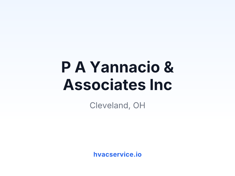 P A Yannacio & Associates Inc