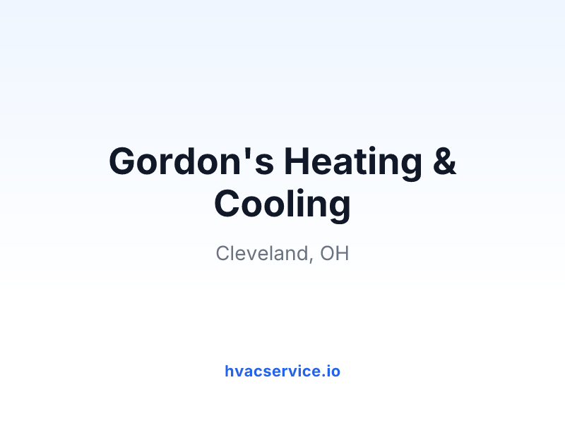 Gordon's Heating & Cooling