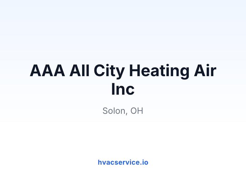 AAA All City Heating Air Inc