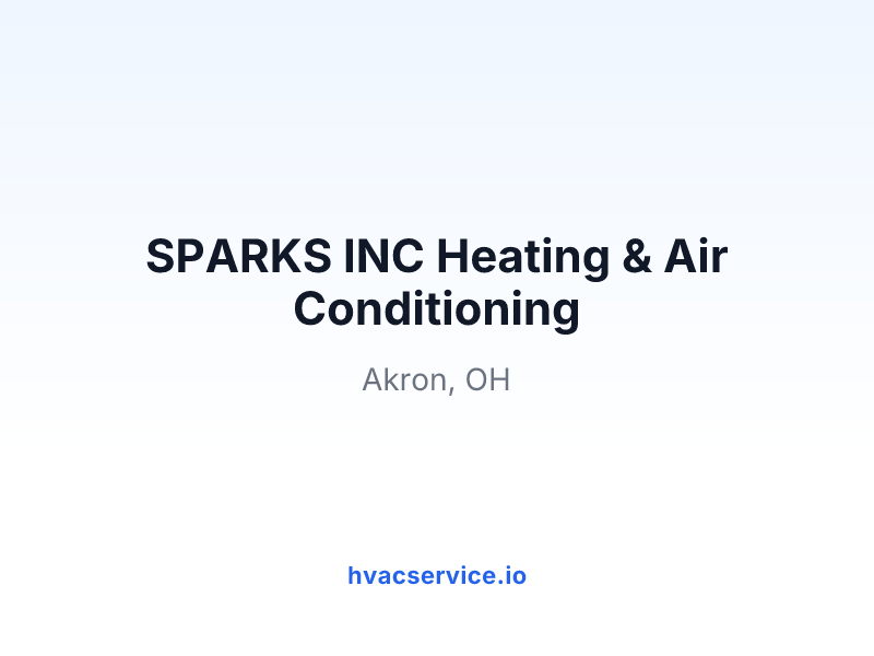 Sparks Inc. Heating, Cooling & Electrical