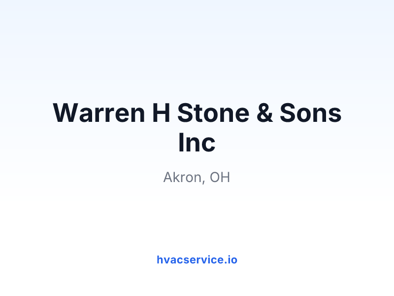Warren H Stone & Sons Inc