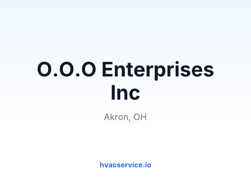 O.O.O Enterprises Inc