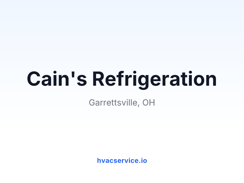 Cain's Refrigeration