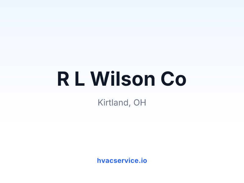 R L Wilson Co