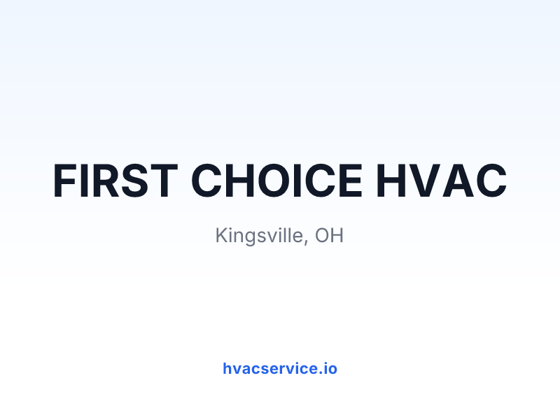 FIRST CHOICE HVAC