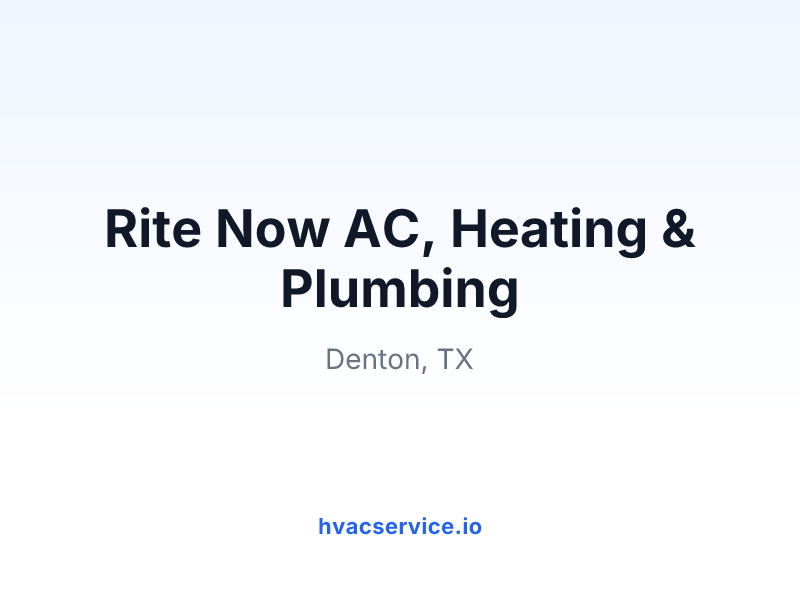 Rite Now AC, Heating & Plumbing