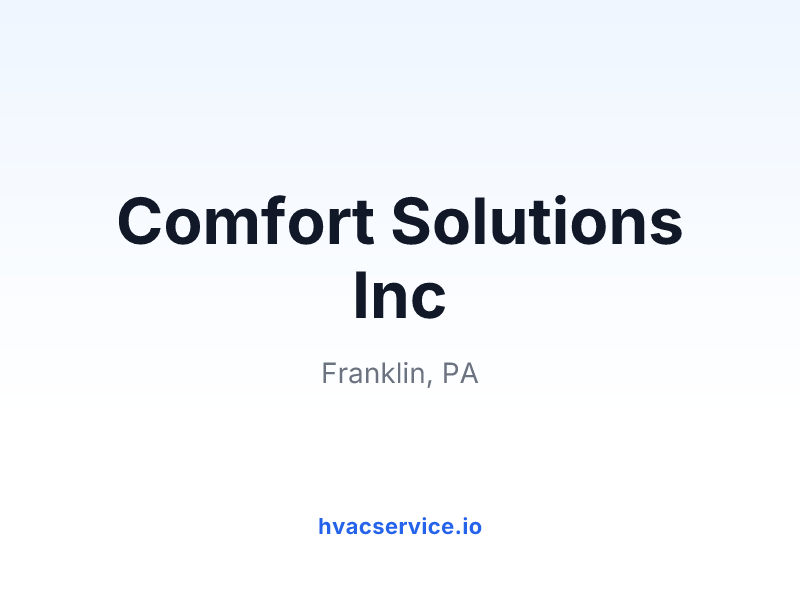 Comfort Solutions Inc