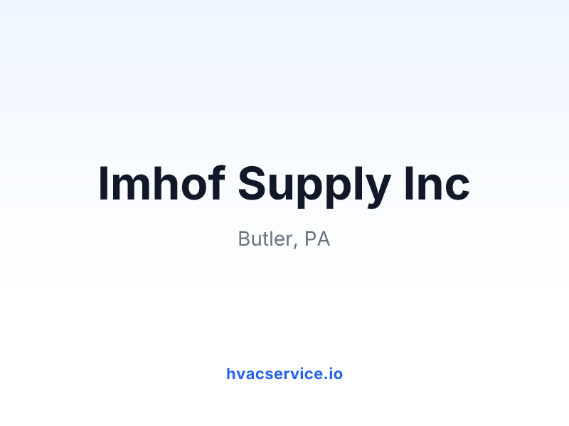 Imhof Supply Inc