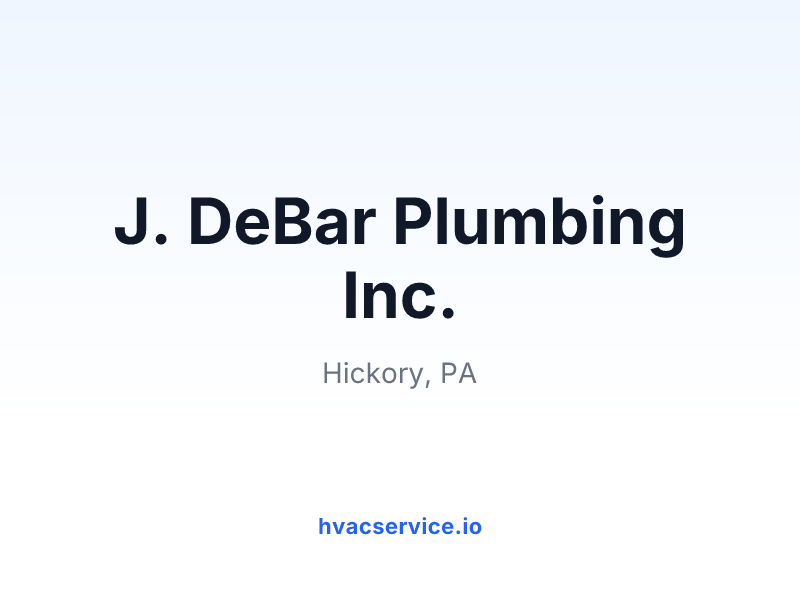 J. DeBar Plumbing Inc.