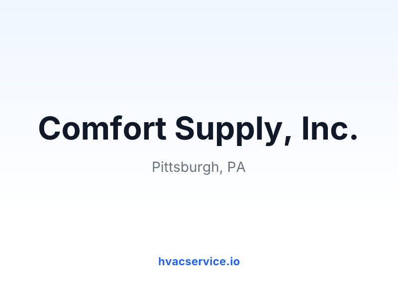 Comfort Supply, Inc.