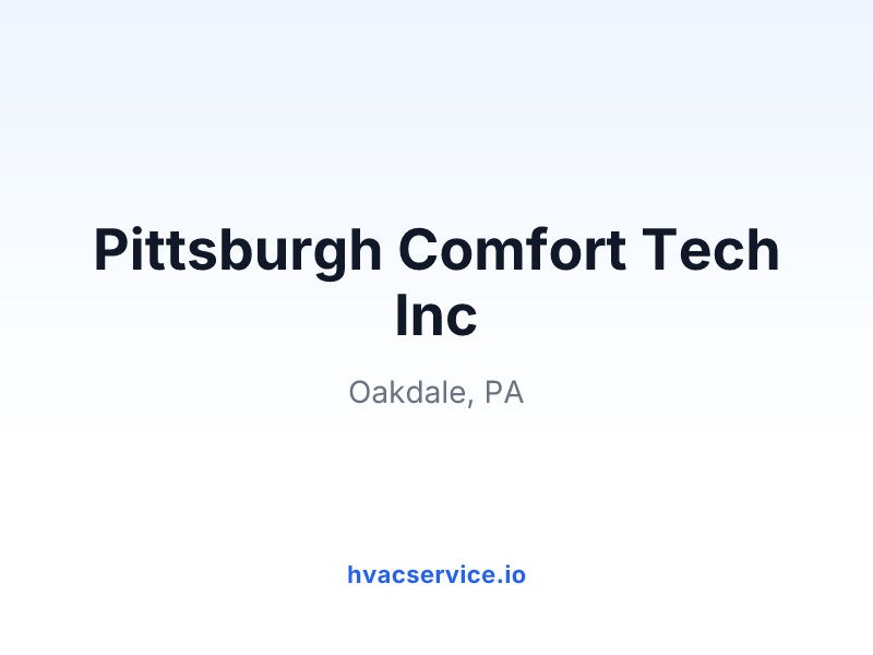 Pittsburgh Comfort Tech Inc