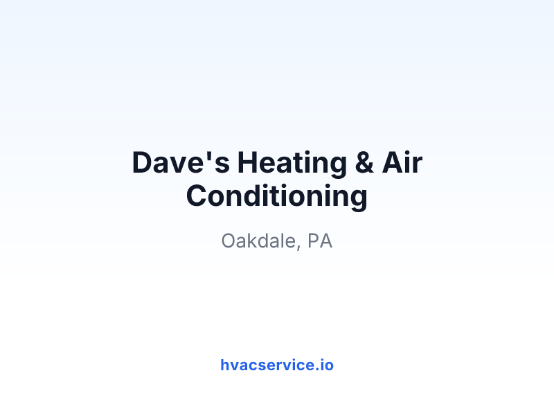 Dave's Heating & Air Conditioning