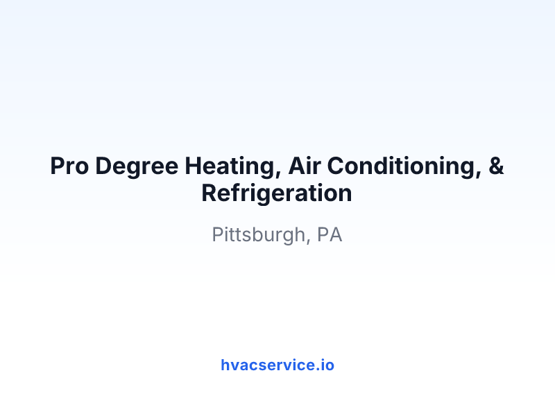 Pro Degree Heating, Air Conditioning, & Refrigeration