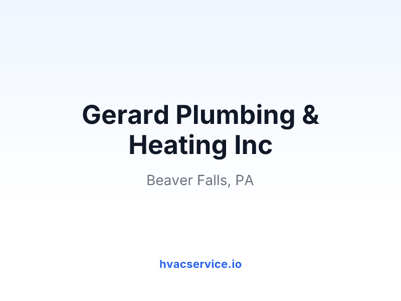 Gerard Plumbing & Heating Inc