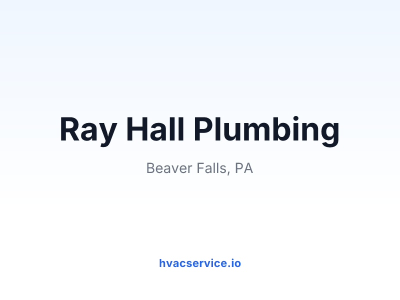 Ray Hall Plumbing