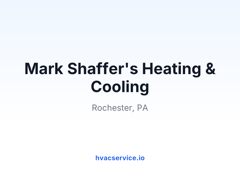Mark Shaffer's Heating & Cooling