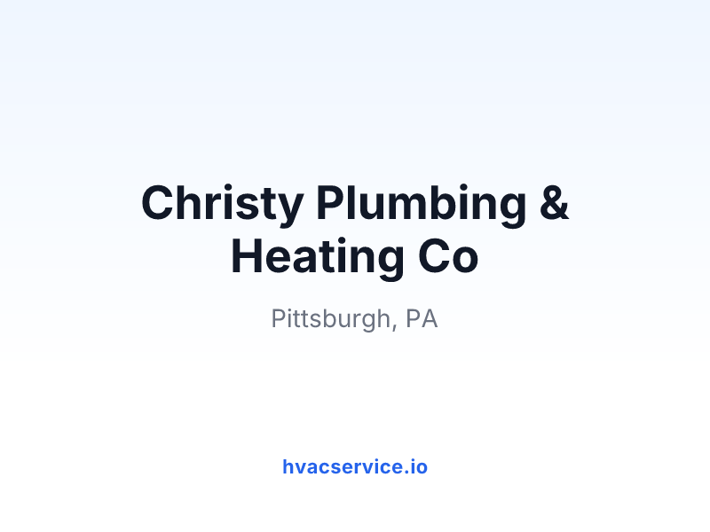 Christy Plumbing & Heating Co