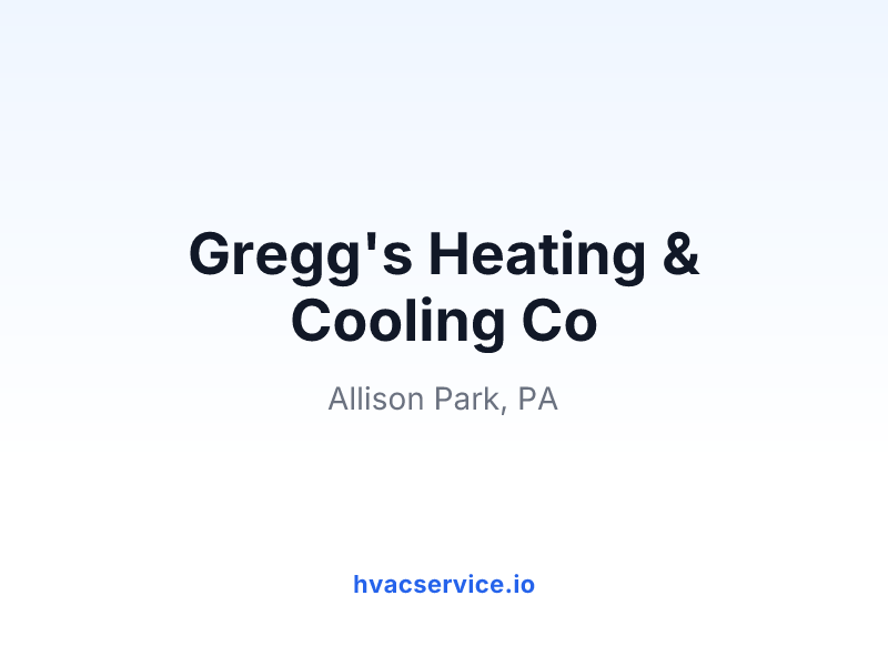 Gregg's Heating & Cooling Co