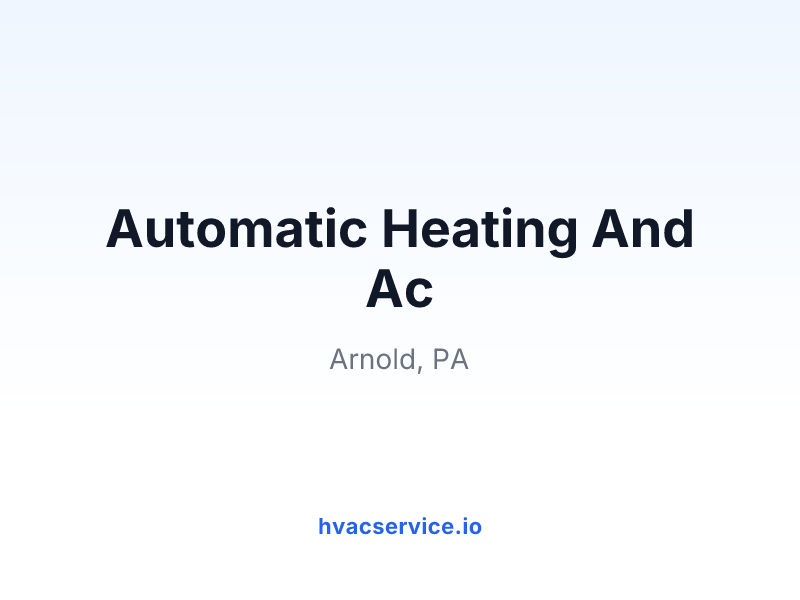 Automatic Heating And Ac.
