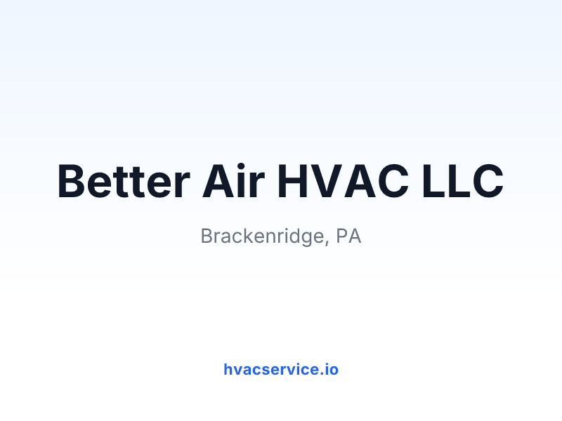 Better Air HVAC LLC