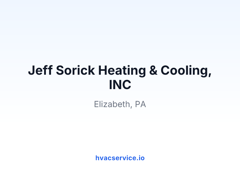 Jeff Sorick Heating & Cooling, INC