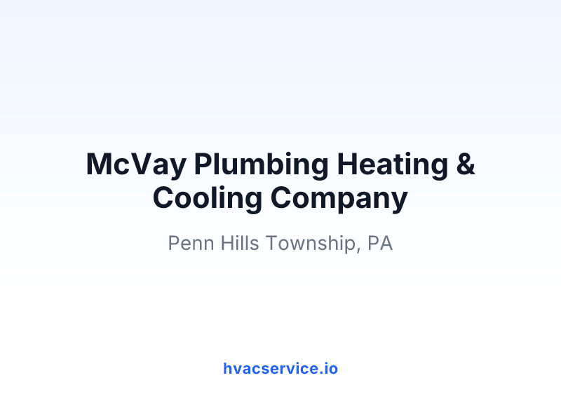 McVay Plumbing Heating & Cooling Company