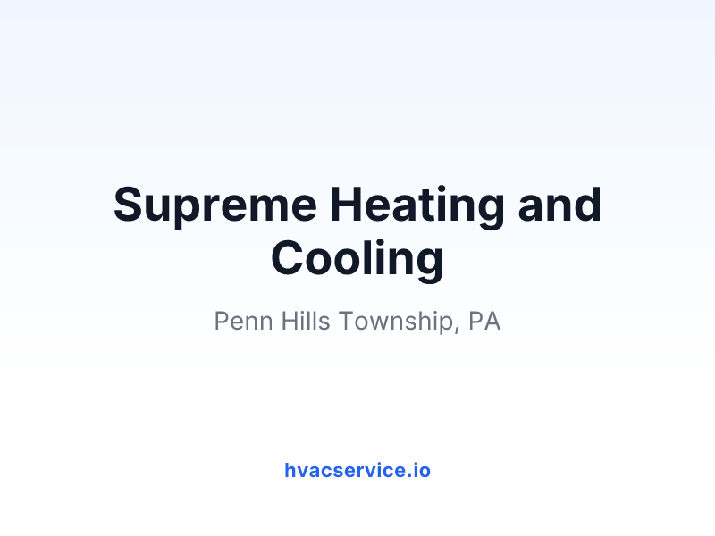 Supreme Heating and Cooling
