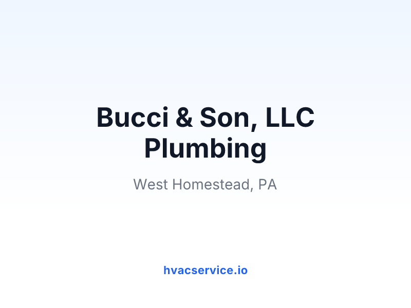 Bucci & Son, LLC Plumbing