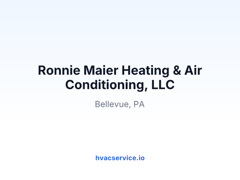 Ronnie Maier Heating & Air Conditioning, LLC