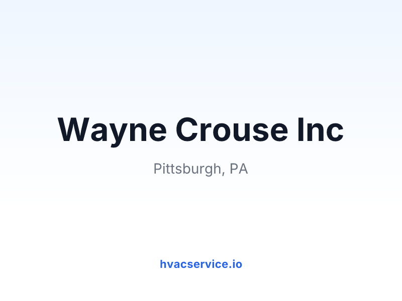 Wayne Crouse Inc