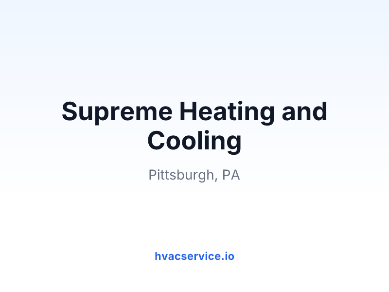 Supreme Heating and Cooling