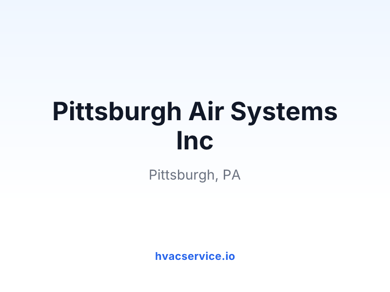 Pittsburgh Air Systems Inc