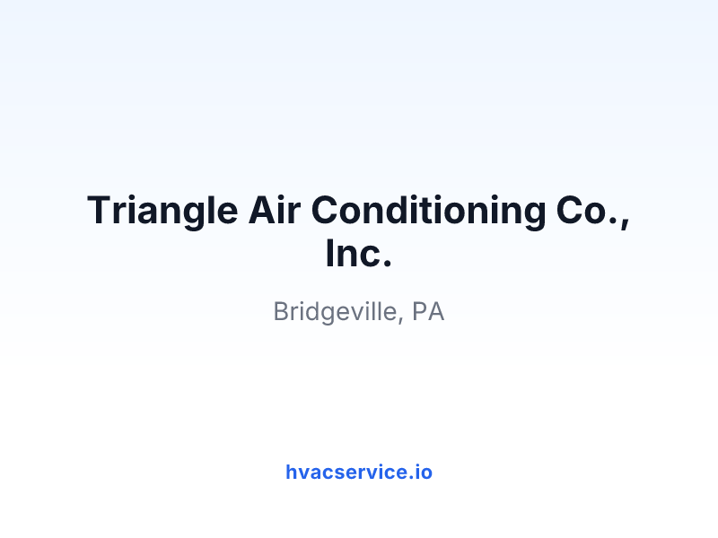 Triangle Air Conditioning Co., Inc.