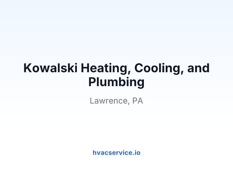 Kowalski Heating, Cooling, and Plumbing
