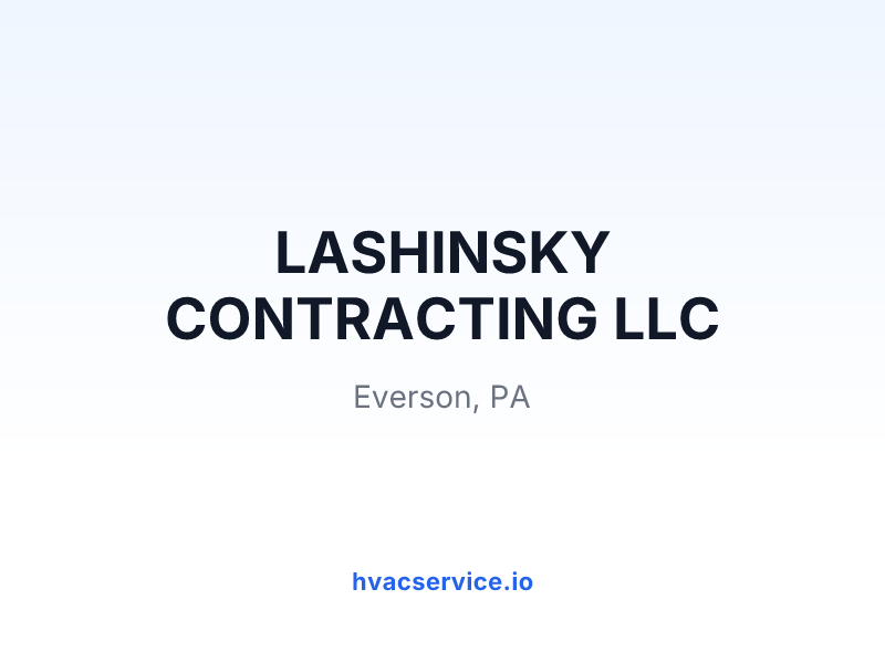 LASHINSKY CONTRACTING LLC