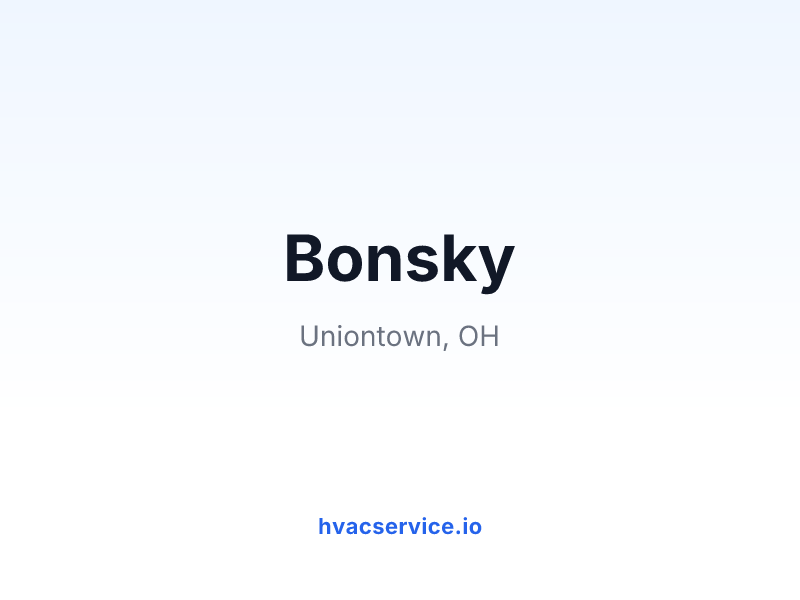 Bonsky Heating and Cooling
