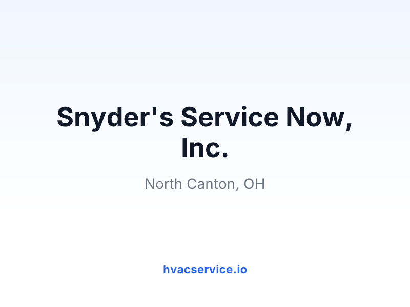 Snyder's Service Now, Inc.