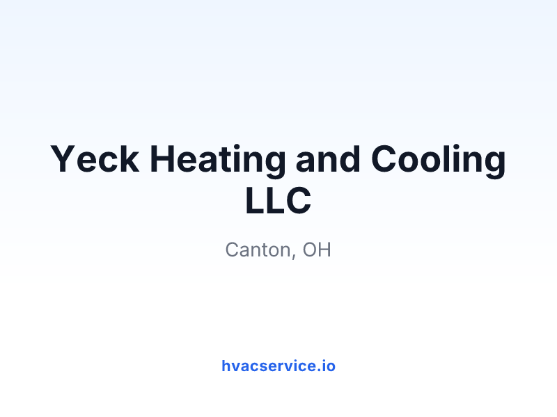 Yeck Heating and Cooling LLC